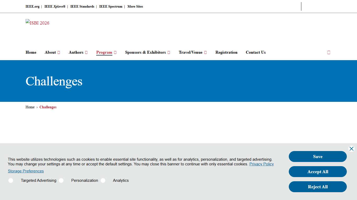 Challenges – ISBI 2026